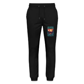 Adventure is my Therapy Mountains Camping - Stanley/Stella Mover Unisex Organic Jogging Trousers - black - Front - Marisol (170cm) & Nik (191cm)