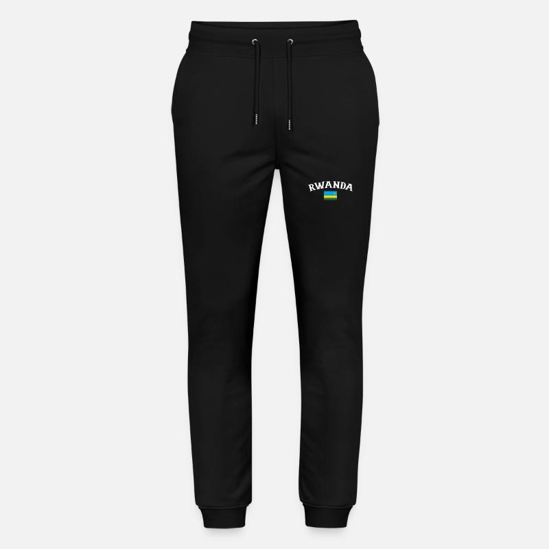 Rwanda Drapeau rwandais Rwandais - Pantalon de jogging bio MOVER Stanley/Stella unisexe - noir