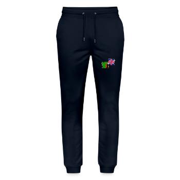 Zambie Royaume-Uni Drapeau Zambien britannique - Pantalon de jogging bio MOVER Stanley/Stella unisexe - marine - Devant - Marisol (170cm) & Nik (191cm)