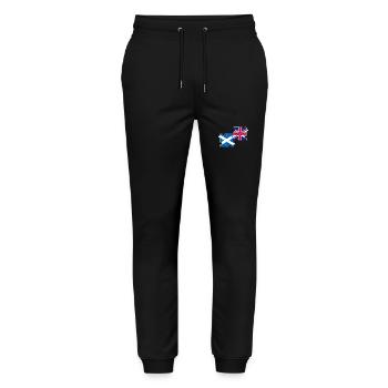 Scotland UK Flag British Scottish - Stanley/Stella Mover Unisex Organic Jogging Trousers - black - Front - Marisol (170cm) & Nik (191cm)