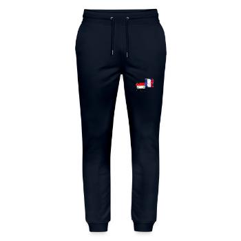Syrie France Vintage Drapeau Français Syrien - Pantalon de jogging bio MOVER Stanley/Stella unisexe - marine - Devant - Marisol (170cm) & Nik (191cm)