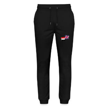 Syrien UK Flagge Britisch Syrisch - Stanley/Stella Unisex Bio Jogginghose Mover  - Schwarz - Vorne - Marisol (170cm) & Nik (191cm)