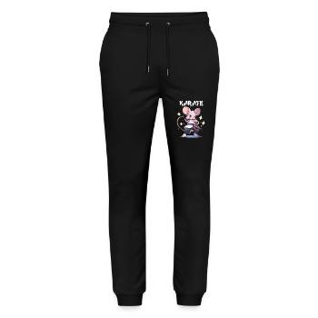 Lustige japanische Karate Maus Kawaii Karateka - Stanley/Stella Unisex Bio Jogginghose Mover  - Schwarz - Vorne - Marisol (170cm) & Nik (191cm)