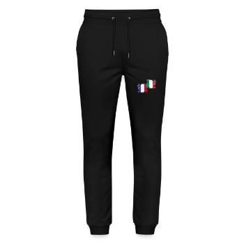 France Italy Flag Italian French - Stanley/Stella Mover Unisex Organic Jogging Trousers - black - Front - Marisol (170cm) & Nik (191cm)