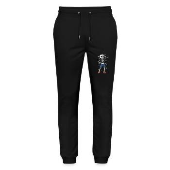 Cool Funny Skeleton - Stanley/Stella Mover Unisex Organic Jogging Trousers - black - Front - Marisol (170cm) & Nik (191cm)