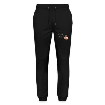 Ich bin 47 + 1 Mittelfinger Hemd Ich bin 47 plus, - Stanley/Stella Unisex Bio Jogginghose Mover  - Schwarz - Vorne - Marisol (170cm) & Nik (191cm)