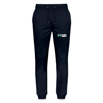 Algiers Algeria Algerian Flag Algerian - Stanley/Stella Mover Unisex Organic Jogging Trousers - navy - Front - Marisol (170cm) & Nik (191cm)