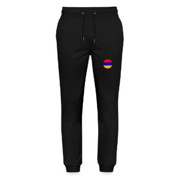 Armenien Armenische Flagge Armenier - Stanley/Stella Unisex Bio Jogginghose Mover  - Schwarz - Vorne - Marisol (170cm) & Nik (191cm)