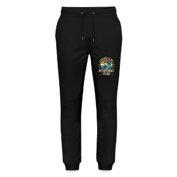 Fishing Is My Retirement Plan Sport Fishing Angler - Stanley/Stella Mover Unisex Organic Jogging Trousers - black - Front - Marisol (170cm) & Nik (191cm)