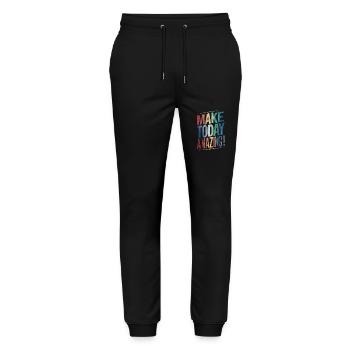Do Incredibly Positive Thinking Today - Stanley/Stella Mover Unisex Organic Jogging Trousers - black - Front - Marisol (170cm) & Nik (191cm)