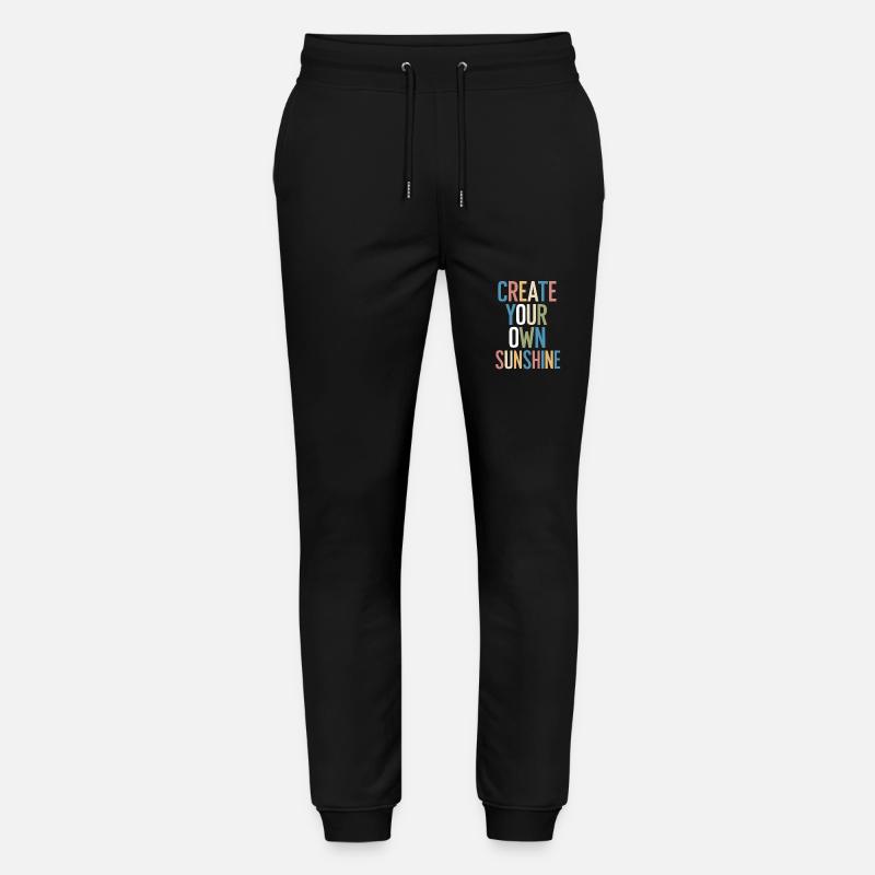 Create Your Own Sunshine Motivation - Stanley/Stella Unisex Bio Jogginghose Mover  - Schwarz