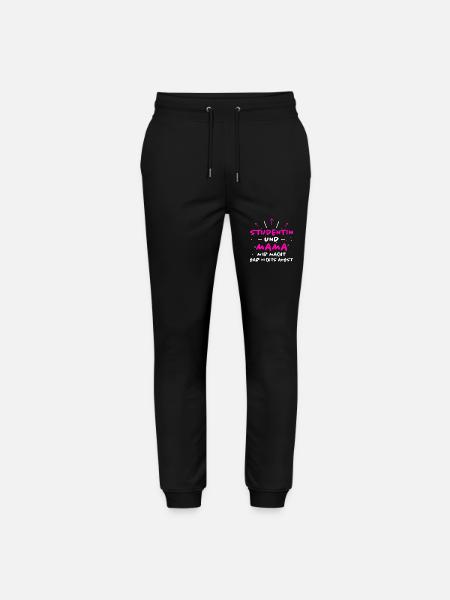 Studentin Spruch Universität Studentin Geschenk - Stanley/Stella Unisex Bio Jogginghose Mover  - Schwarz