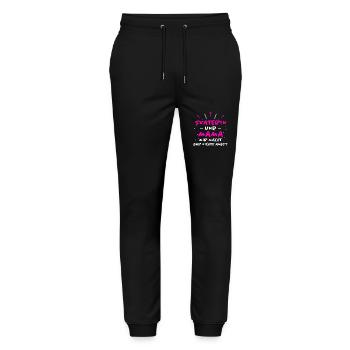 Skaterin Spruch Skating Lustiges Skaterin Geschenk - Stanley/Stella Unisex Bio Jogginghose Mover  - Schwarz - Vorne - Marisol (170cm) & Nik (191cm)