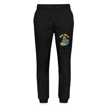 Dill With It Cooler Surfer Cartoon - Stanley/Stella Unisex Bio Jogginghose Mover  - Schwarz - Vorne - Marisol (170cm) & Nik (191cm)