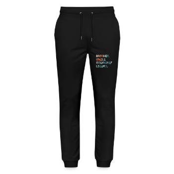 Brother Uncle Godfather Legend Funny Humor Design - Stanley/Stella Mover Unisex Organic Jogging Trousers - black - Front - Marisol (170cm) & Nik (191cm)