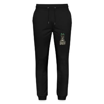 Rempli d’ de Noël, de verre et de bijoux - Pantalon de jogging bio MOVER Stanley/Stella unisexe - noir - Devant - Marisol (170cm) & Nik (191cm)