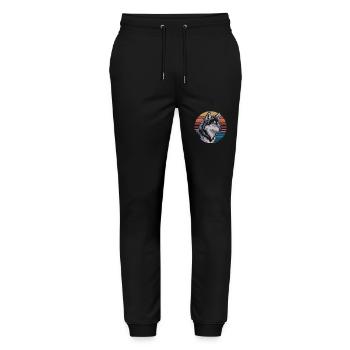 Loup majestueux avant le coucher du soleil - Pantalon de jogging bio MOVER Stanley/Stella unisexe - noir - Devant - Marisol (170cm) & Nik (191cm)