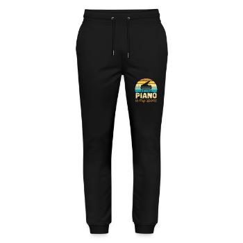 Piano Is My Sport Retro Design - Stanley/Stella Mover Unisex Organic Jogging Trousers - black - Front - Marisol (170cm) & Nik (191cm)