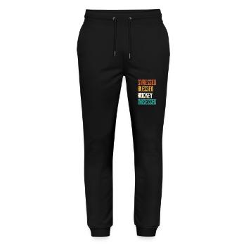 Stressé, béni, obsédé par le hockey - Pantalon de jogging bio MOVER Stanley/Stella unisexe - noir - Devant - Marisol (170cm) & Nik (191cm)