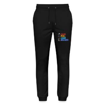 Facteur - Pantalon de jogging bio MOVER Stanley/Stella unisexe - noir - Devant - Marisol (170cm) & Nik (191cm)
