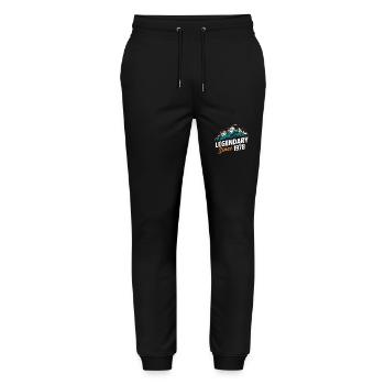 Legendary Since 1978 Hiker Birthday Mountain Hiking - Stanley/Stella Mover Unisex Organic Jogging Trousers - black - Front - Marisol (170cm) & Nik (191cm)