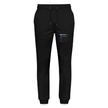 Jiu Jitsu Self Defense - Stanley/Stella Mover Unisex Organic Jogging Trousers - black - Front - Marisol (170cm) & Nik (191cm)