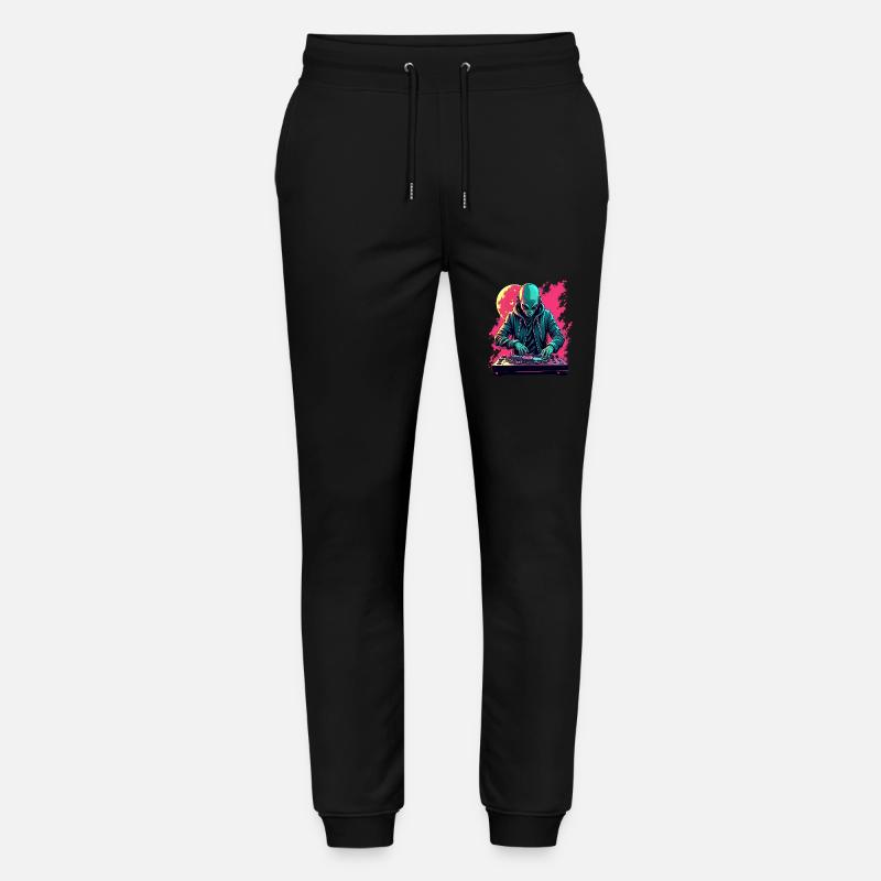 Alien Ausserirdischer DJ Musik - Stanley/Stella Unisex Bio Jogginghose Mover  - Schwarz
