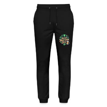 Saint Patrick's Day Beer - Stanley/Stella Mover Unisex Organic Jogging Trousers - black - Front - Marisol (170cm) & Nik (191cm)