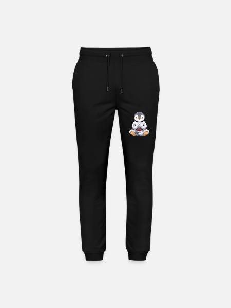 Judo Penguin Meditation Masterful - Stanley/Stella Mover Unisex Organic Jogging Trousers - black