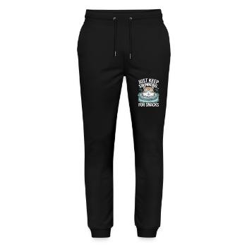 Un hamster nage pour se grignoter - Just Keep Swimming - Pantalon de jogging bio MOVER Stanley/Stella unisexe - noir - Devant - Marisol (170cm) & Nik (191cm)