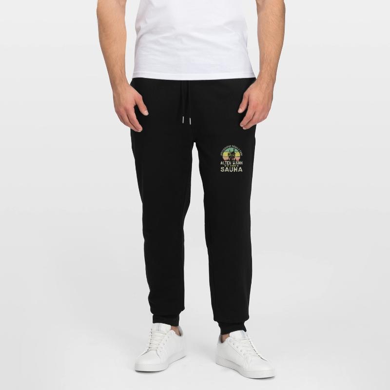 Never underestimate an old man in a sauna Stanley/Stella Mover Unisex Organic Jogging Trousers