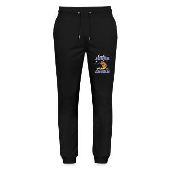 Cool Guys Go Fishing Sport Fisherman Angler Motif - Stanley/Stella Mover Unisex Organic Jogging Trousers - black - Front - Marisol (170cm) & Nik (191cm)