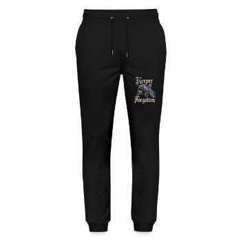 Keeper of the Forgotten with Raven and Key - Stanley/Stella Mover Unisex Organic Jogging Trousers - black - Front - Marisol (170cm) & Nik (191cm)