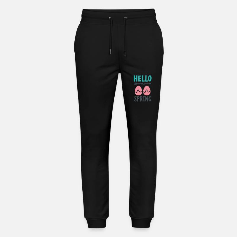 Hello Spring Spring Design with Easter Eggs Stanley/Stella Mover Unisex Organic Jogging Trousers