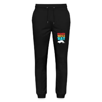 Chiot de sable - Pantalon de jogging bio MOVER Stanley/Stella unisexe - noir - Devant - Marisol (170cm) & Nik (191cm)