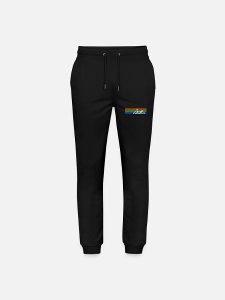 Cykel Regnbue Farverig Cyklist - Stanley/Stella Mover økologiske unisex joggingbukser - sort