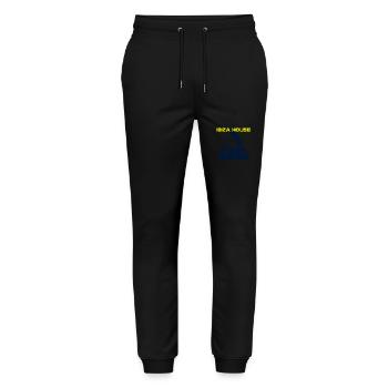 Ibiza House - Stanley/Stella Mover Unisex Organic Jogging Trousers - black - Front - Marisol (170cm) & Nik (191cm)
