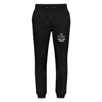 WASD – Gamer Move - Stanley/Stella Mover Unisex Organic Jogging Trousers - black - Front - Marisol (170cm) & Nik (191cm)