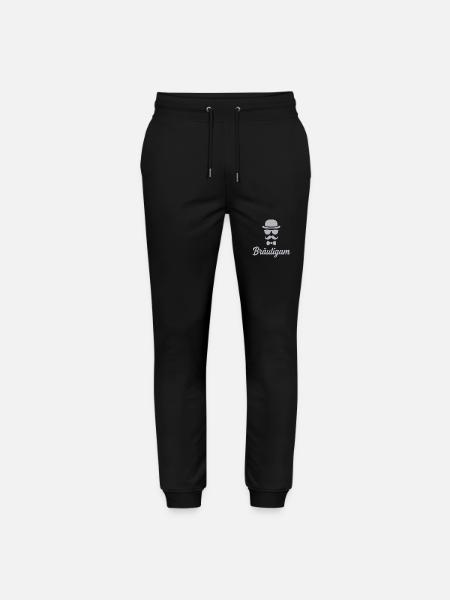 Bräutigam JGA Hut Schnurrbart - Stanley/Stella Unisex Bio Jogginghose Mover  - Schwarz