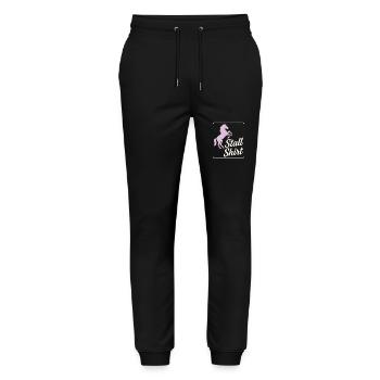 Chemise d’écurie – Horse Girl Design - Pantalon de jogging bio MOVER Stanley/Stella unisexe - noir - Devant - Marisol (170cm) & Nik (191cm)