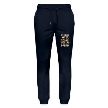 In a world full of monkeys, you need a peerd - Stanley/Stella Mover Unisex Organic Jogging Trousers - navy - Front - Marisol (170cm) & Nik (191cm)