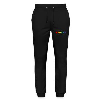 Rainbow fun - Stanley/Stella Mover Unisex Organic Jogging Trousers - black - Front - Marisol (170cm) & Nik (191cm)