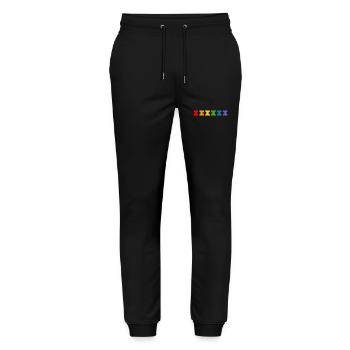 Chemise Rainbow Fun - Pantalon de jogging bio MOVER Stanley/Stella unisexe - noir - Devant - Marisol (170cm) & Nik (191cm)