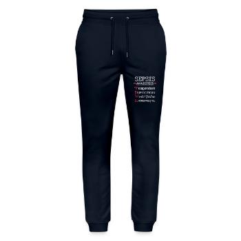 Conscience de la septicémie, empoisonnement du sang - Pantalon de jogging bio MOVER Stanley/Stella unisexe - marine - Devant - Marisol (170cm) & Nik (191cm)