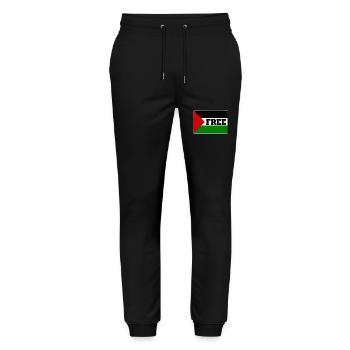 Free palestine - Pantalon de jogging bio MOVER Stanley/Stella unisexe - noir - Devant - Marisol (170cm) & Nik (191cm)