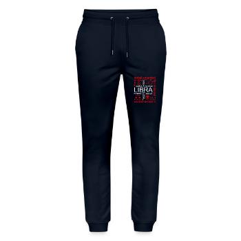 Waage Sternzeichen - Stanley/Stella Unisex Bio Jogginghose Mover  - Navy - Vorne - Marisol (170cm) & Nik (191cm)