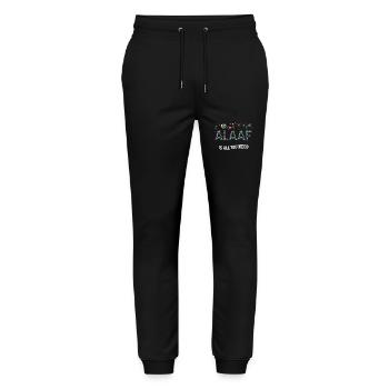 Alaaf is all you need Cologne Carnival Shrove Monday - Stanley/Stella Mover Unisex Organic Jogging Trousers - black - Front - Marisol (170cm) & Nik (191cm)