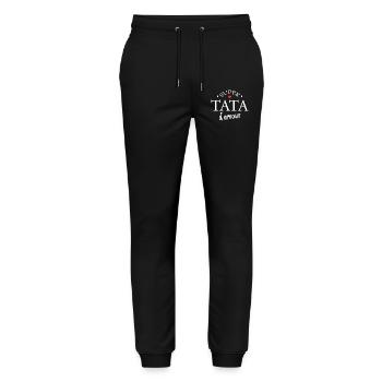 Super Tata D'amour - Pantalon de jogging bio MOVER Stanley/Stella unisexe - noir - Devant - Marisol (170cm) & Nik (191cm)