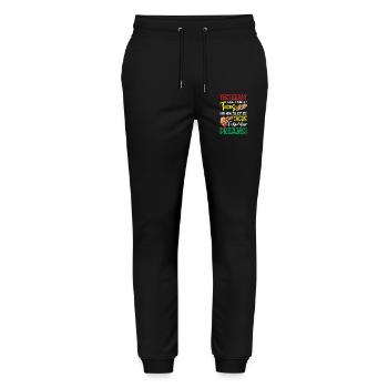 Taco Träume Taco Imbiss Taco Crew Taco Squad - Stanley/Stella Unisex Bio Jogginghose Mover  - Schwarz - Vorne - Marisol (170cm) & Nik (191cm)