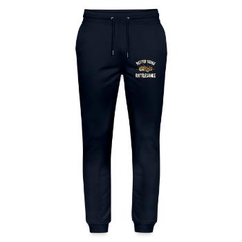 Better Shake Rattlesnake Snake Lover - Stanley/Stella Mover Unisex Organic Jogging Trousers - navy - Front - Marisol (170cm) & Nik (191cm)